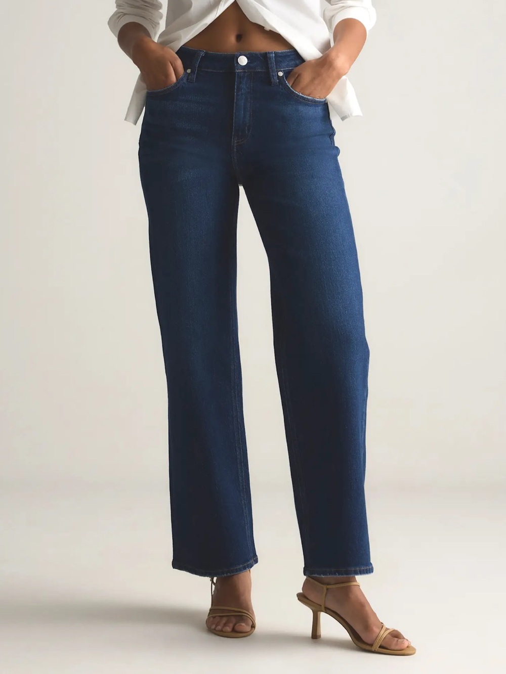 Quince Bella Stretch Relaxed Straight Jeans size 26